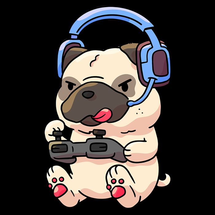Gamer Pug Gaming Pugs Video Game Gift Drawstring Bag