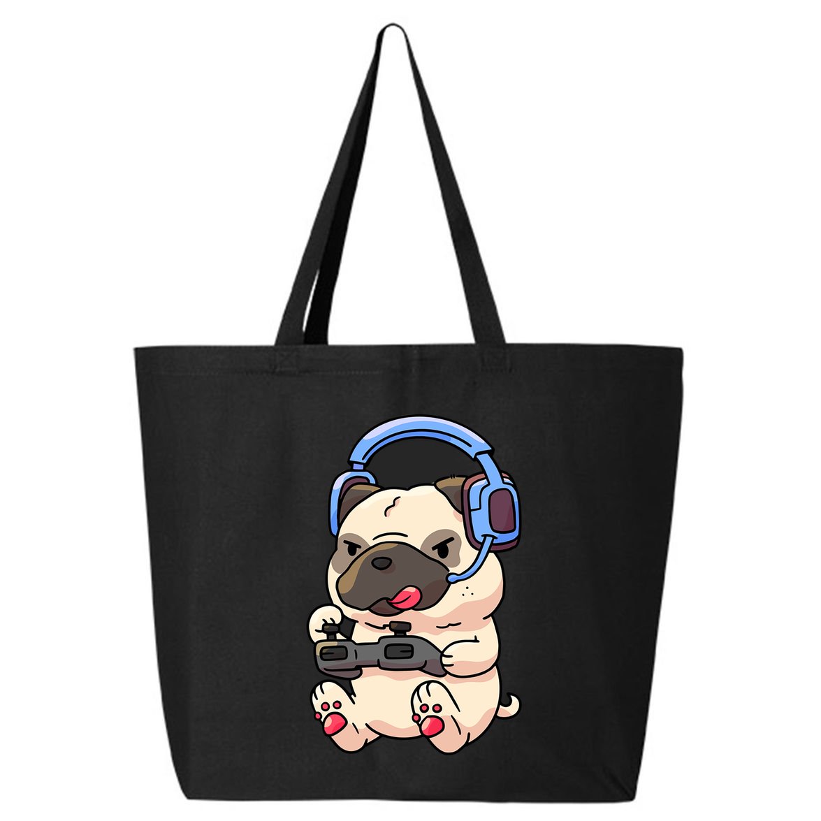 Gamer Pug Gaming Pugs Video Game Gift 25L Jumbo Tote