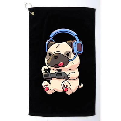 Gamer Pug Gaming Pugs Video Game Gift Golf Towel