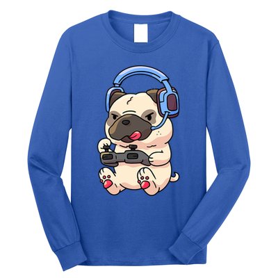 Gamer Pug Gaming Pugs Video Game Gift Long Sleeve Shirt