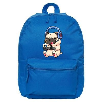 Gamer Pug Gaming Pugs Video Game Gift 16 in Basic Backpack