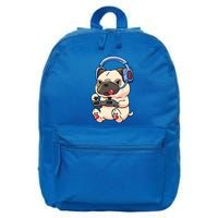 Gamer Pug Gaming Pugs Video Game Gift 16 in Basic Backpack