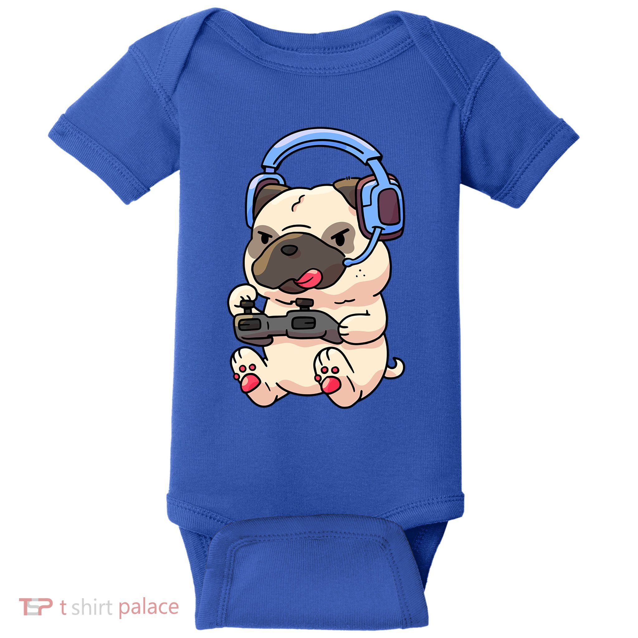 Gamer Pug Gaming Pugs Video Game Gift Baby Bodysuit