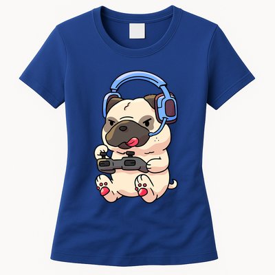Gamer Pug Gaming Pugs Video Game Gift Womens T-Shirt