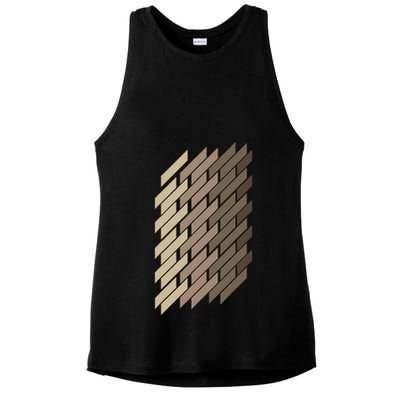 Geometric Pattern Geometry Abstract Vintage Trapezoid Modern Ladies PosiCharge Tri-Blend Wicking Tank