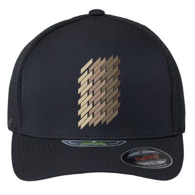 Geometric Pattern Geometry Abstract Vintage Trapezoid Modern Flexfit Unipanel Trucker Cap