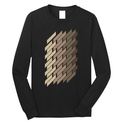Geometric Pattern Geometry Abstract Vintage Trapezoid Modern Long Sleeve Shirt