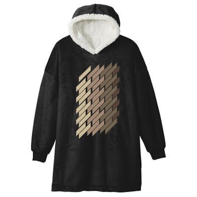 Geometric Pattern Geometry Abstract Vintage Trapezoid Modern Hooded Wearable Blanket