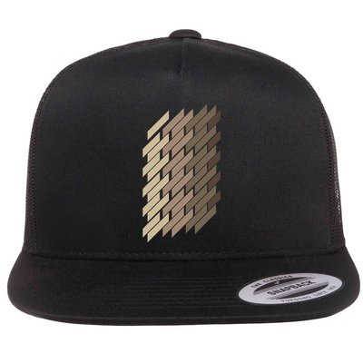 Geometric Pattern Geometry Abstract Vintage Trapezoid Modern Flatbill Hat