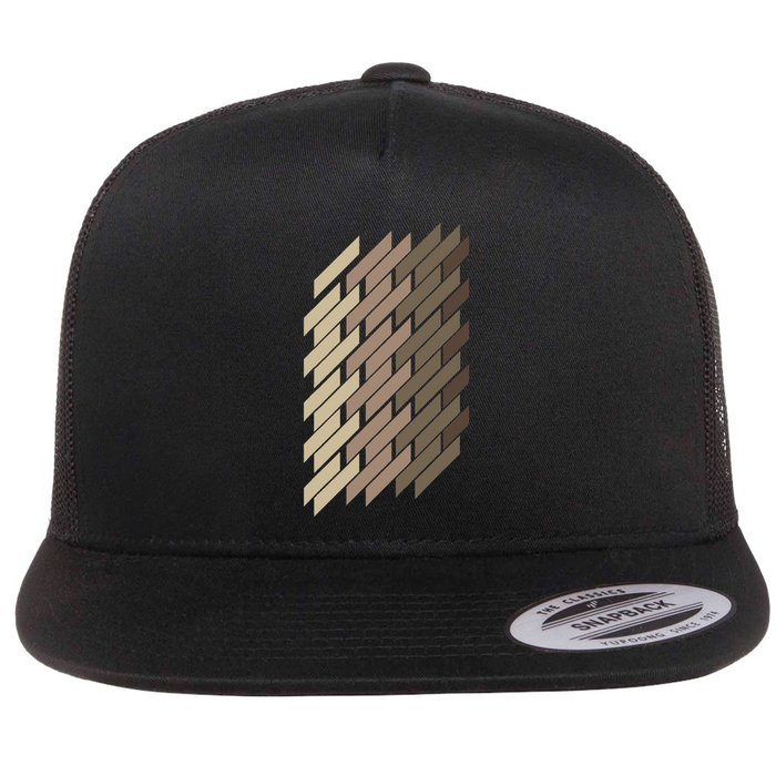 Geometric Pattern Geometry Abstract Vintage Trapezoid Modern Flatbill Hat