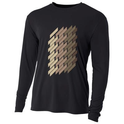 Geometric Pattern Geometry Abstract Vintage Trapezoid Modern Cooling Performance Long Sleeve Crew
