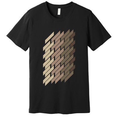 Geometric Pattern Geometry Abstract Vintage Trapezoid Modern Premium T-Shirt
