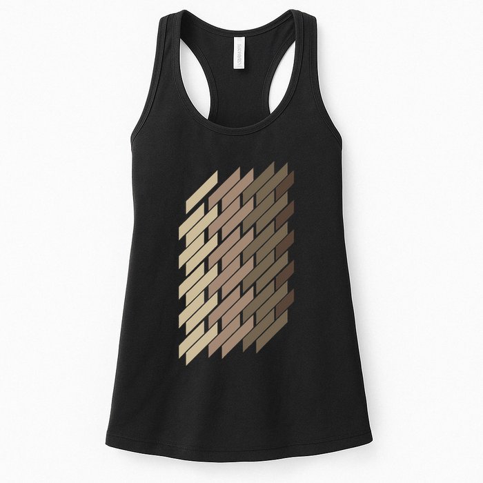 Geometric Pattern Geometry Abstract Vintage Trapezoid Modern Womens Tank Top