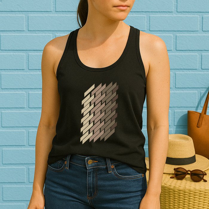 Geometric Pattern Geometry Abstract Vintage Trapezoid Modern Womens Tank Top