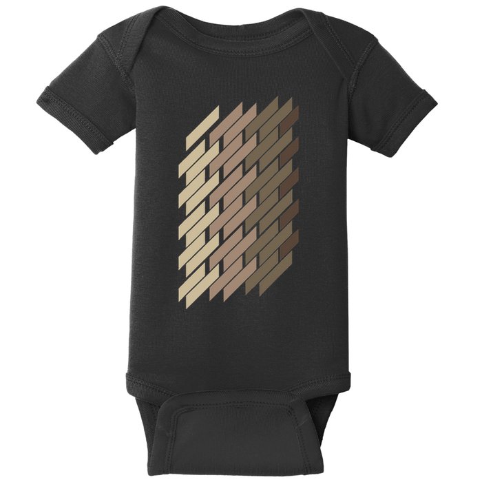 Geometric Pattern Geometry Abstract Vintage Trapezoid Modern Baby Bodysuit
