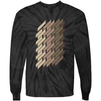 Geometric Pattern Geometry Abstract Vintage Trapezoid Modern Tie-Dye Long Sleeve Shirt