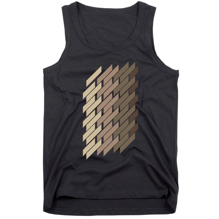 Geometric Pattern Geometry Abstract Vintage Trapezoid Modern Tank Top