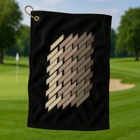 Geometric Pattern Geometry Abstract Vintage Trapezoid Modern Golf Towel