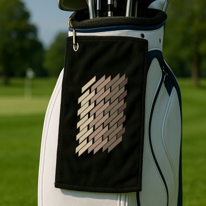 Geometric Pattern Geometry Abstract Vintage Trapezoid Modern Golf Towel