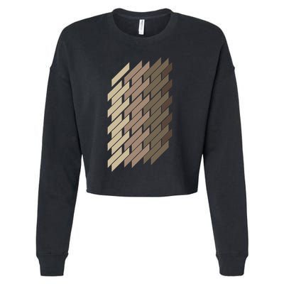 Geometric Pattern Geometry Abstract Vintage Trapezoid Modern Cropped Pullover Crew