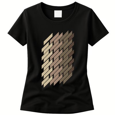 Geometric Pattern Geometry Abstract Vintage Trapezoid Modern Womens T-Shirt