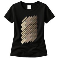 Geometric Pattern Geometry Abstract Vintage Trapezoid Modern Womens T-Shirt