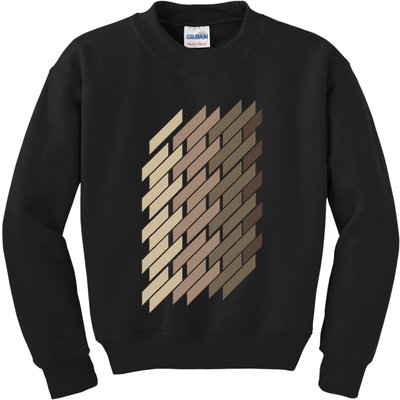 Geometric Pattern Geometry Abstract Vintage Trapezoid Modern Kids Sweatshirt