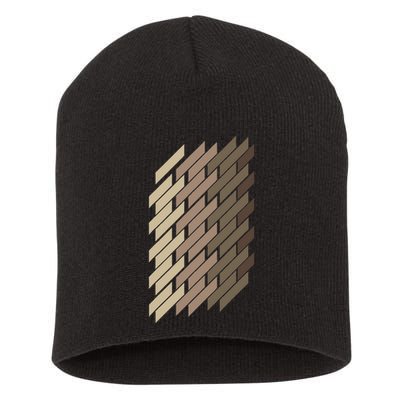 Geometric Pattern Geometry Abstract Vintage Trapezoid Modern Short Acrylic Beanie