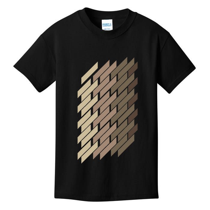 Geometric Pattern Geometry Abstract Vintage Trapezoid Modern Kids T-Shirt