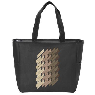 Geometric Pattern Geometry Abstract Vintage Trapezoid Modern Zip Tote Bag