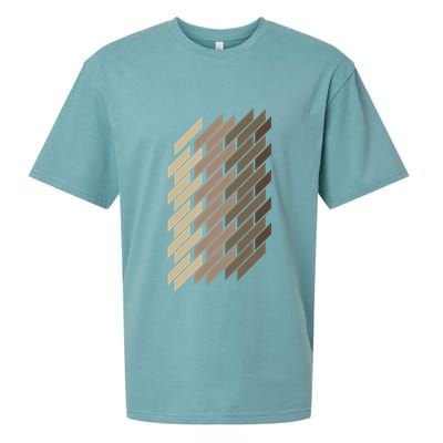 Geometric Pattern Geometry Abstract Vintage Trapezoid Modern Sueded Cloud Jersey T-Shirt