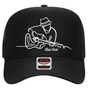 Guitar Player High Crown Mesh Back Trucker Hat