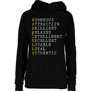 Gabriella Personalized Gabriella Name Girl Woman Gabriella Womens Funnel Neck Pullover Hood