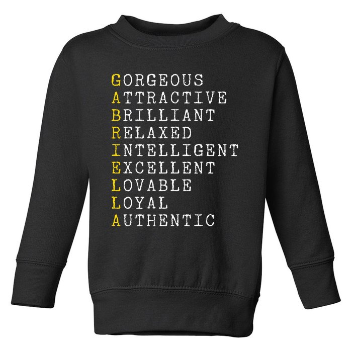 Gabriella Personalized Gabriella Name Girl Woman Gabriella Toddler Sweatshirt