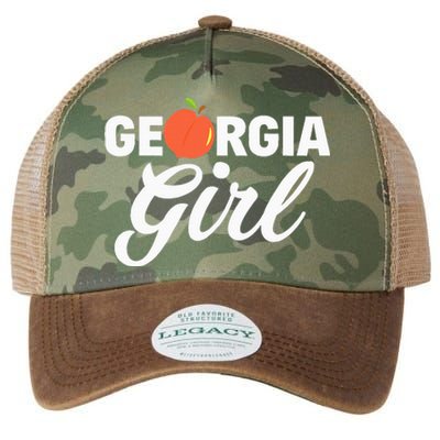 Georgia Peach Girl Funny Vintage Legacy Tie Dye Trucker Hat