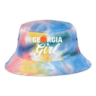 Georgia Peach Girl Funny Vintage Tie Dye Newport Bucket Hat