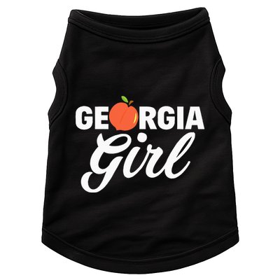 Georgia Peach Girl Funny Vintage Doggie Tank