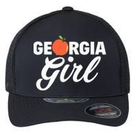 Georgia Peach Girl Funny Vintage Flexfit Unipanel Trucker Cap