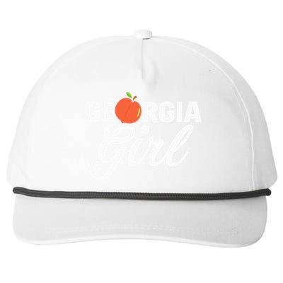 Georgia Peach Girl Funny Vintage Snapback Five-Panel Rope Hat