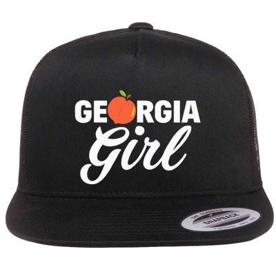Georgia Peach Girl Funny Vintage Flatbill Hat