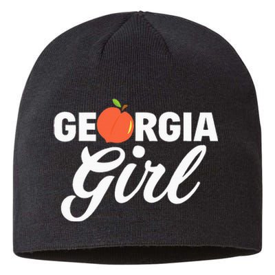 Georgia Peach Girl Funny Vintage Sustainable Beanie