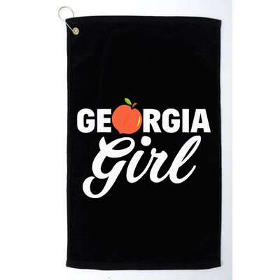 Georgia Peach Girl Funny Vintage Golf Towel