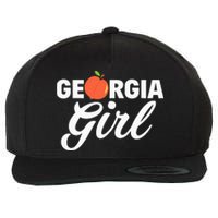 Georgia Peach Girl Funny Vintage Wool Snapback Cap