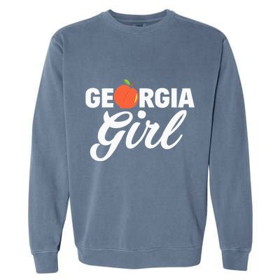 Georgia Peach Girl Funny Vintage Garment-Dyed Sweatshirt