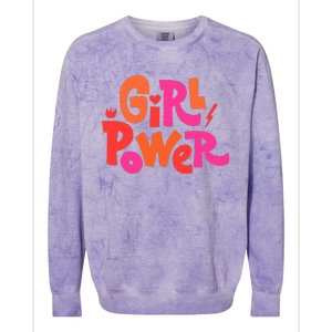 Girl Power Grl Pwr Colorblast Crewneck Sweatshirt