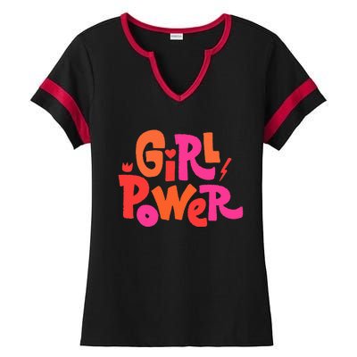 Girl Power Grl Pwr Ladies Halftime Notch Neck Tee