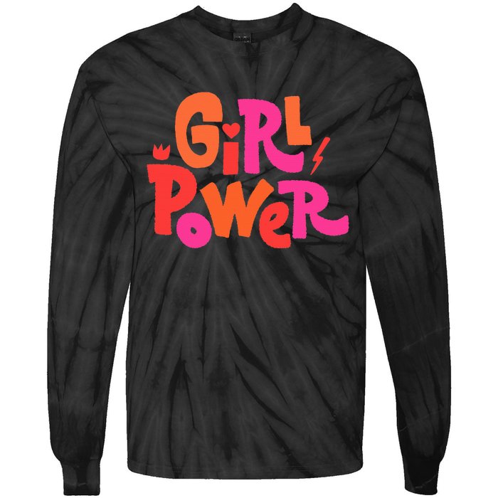 Girl Power Grl Pwr Tie-Dye Long Sleeve Shirt