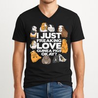 Guinea Pig Guinea Pig Lover Tee Funny Guinea Pig V-Neck T-Shirt