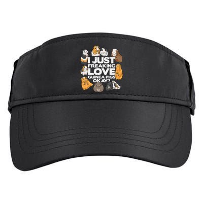 Guinea Pig Guinea Pig Lover Tee Funny Guinea Pig Adult Drive Performance Visor