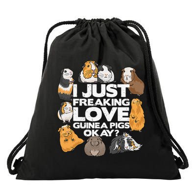 Guinea Pig Guinea Pig Lover Tee Funny Guinea Pig Drawstring Bag